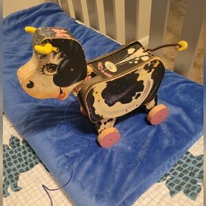 Fisher Price vintage moo cow kid's toy.